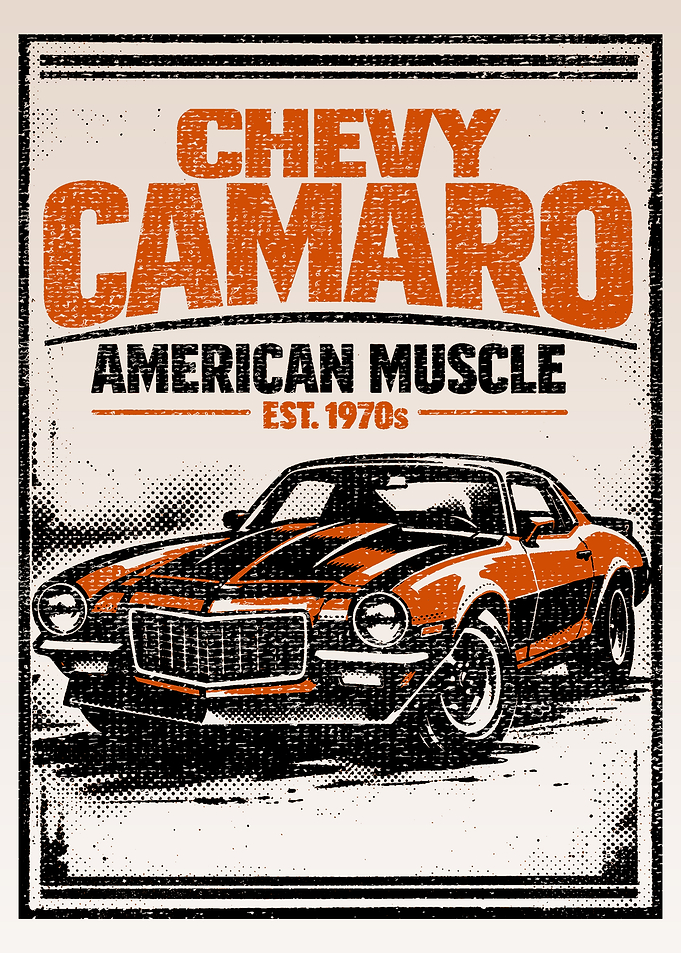 Chevy Camaro American Muscle Poster