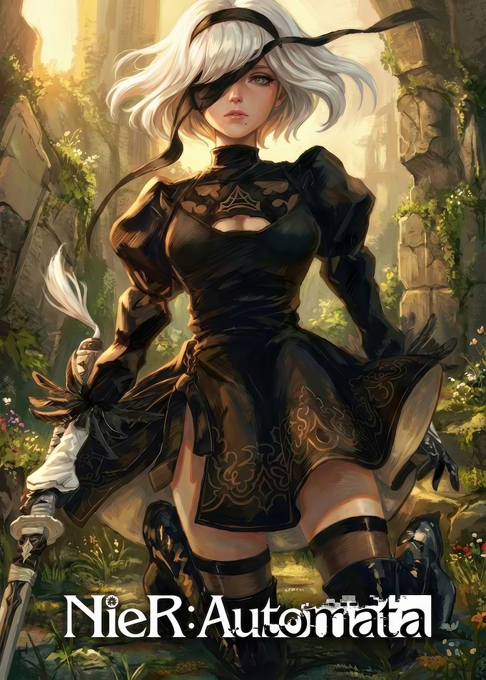 2B from NieR:Automata Digital Art