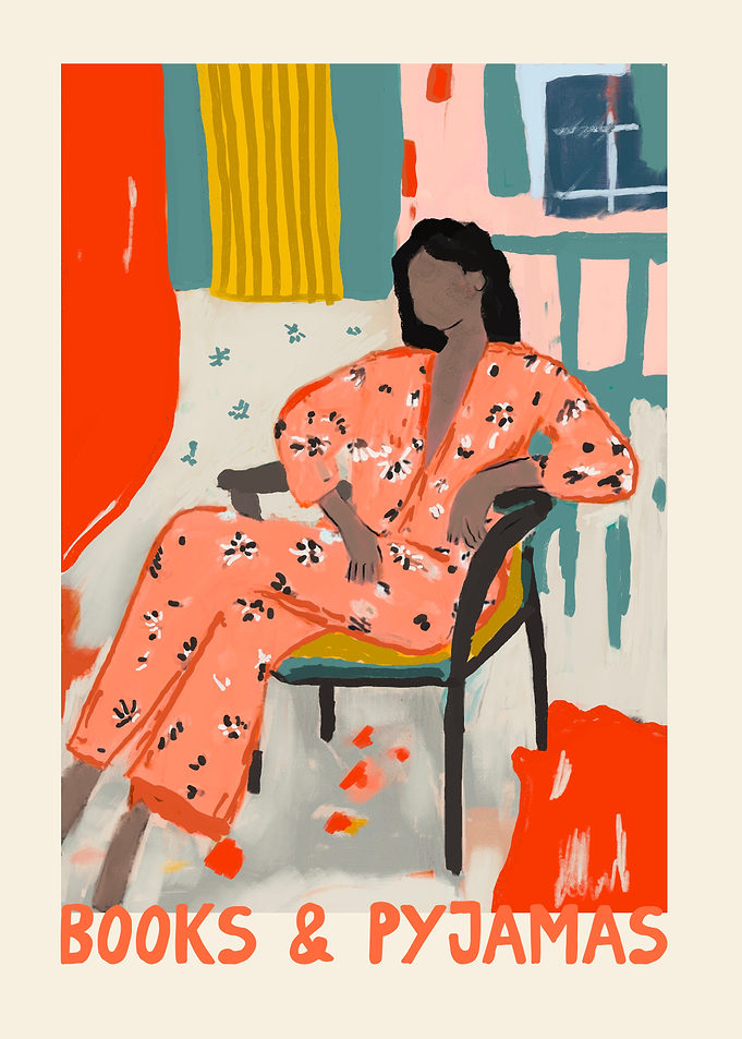 Books & Pyjamas Illustration