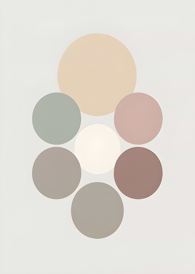 Abstract Circles in Pastel Colors
