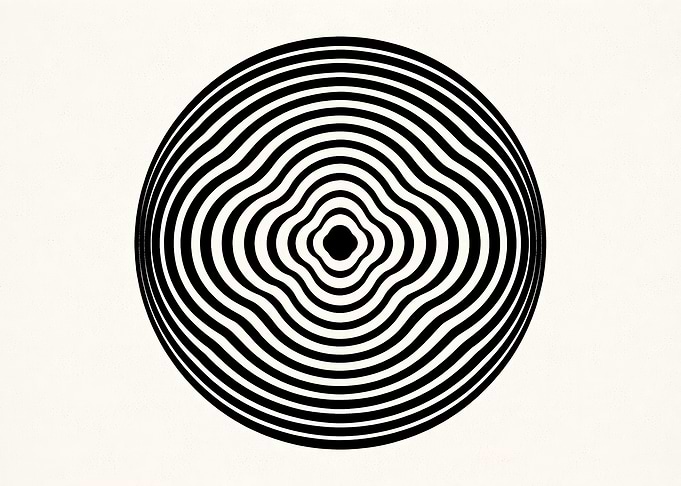 Abstract Black and White Circle Pattern