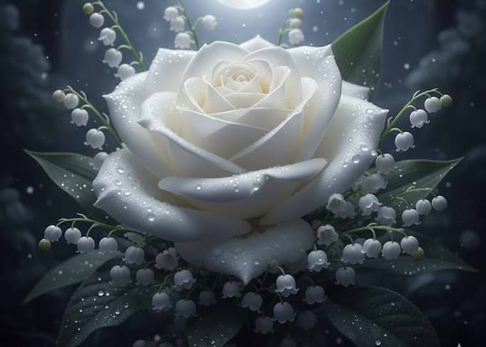 White Rose and Lily of the Valley