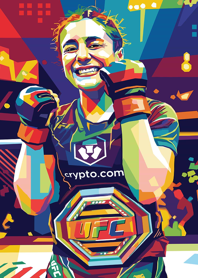 Valentina Shechenko UFC Fighter Pop Art Portrait