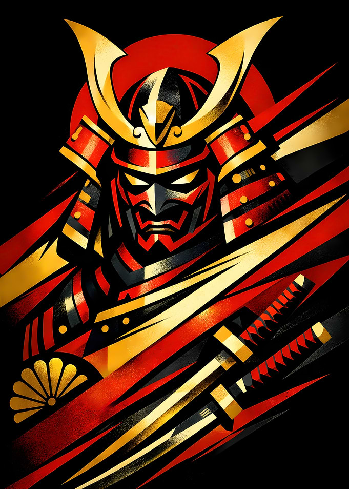 Samurai Warrior Graphic Art