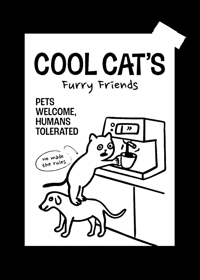 Cool Cat's Furry Friends Poster