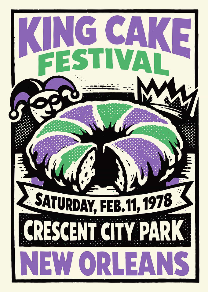 King Cake Festival New Orleans Poster