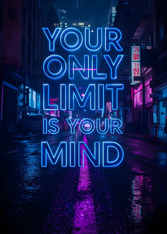 Inspirational Neon Text on City Street
