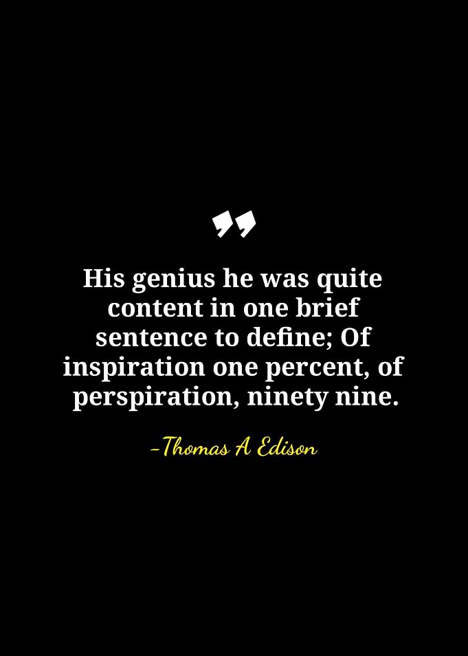 Thomas Edison Quote on Genius
