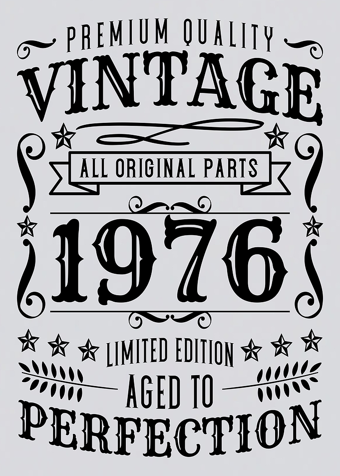 Vintage 1976 Aged to Perfection