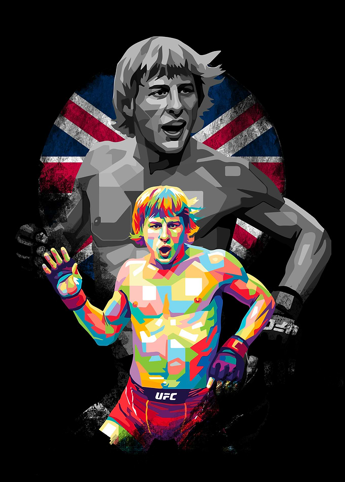 Paddy Pimblett Colorful Pop Art Portrait