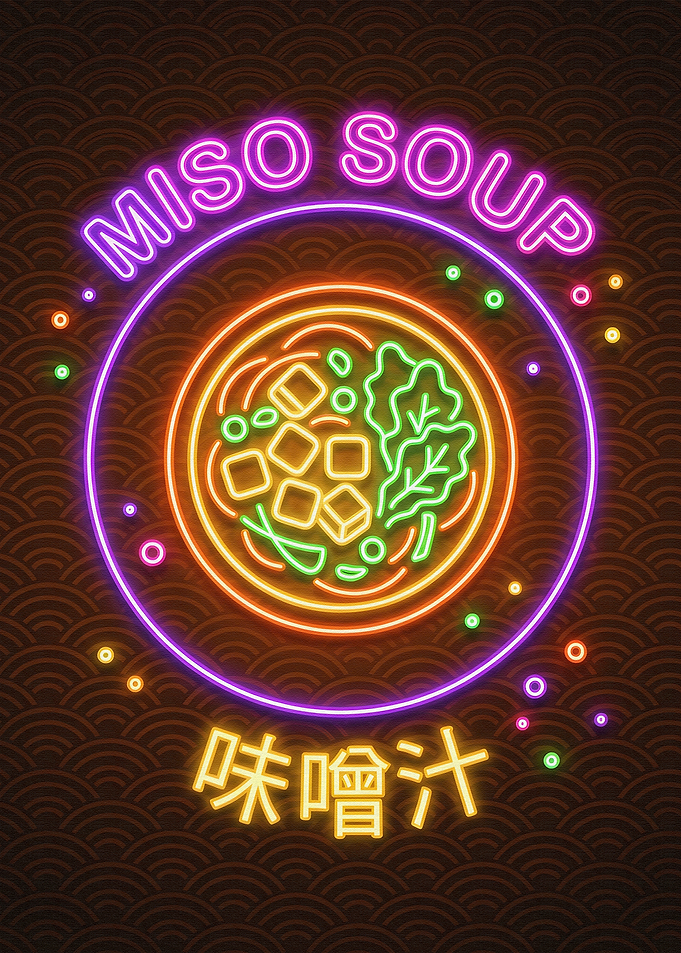 Neon Miso Soup Sign