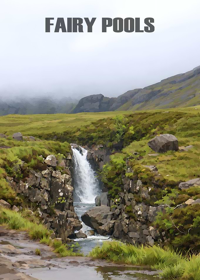 Fairy Pools Waterfall Landscape