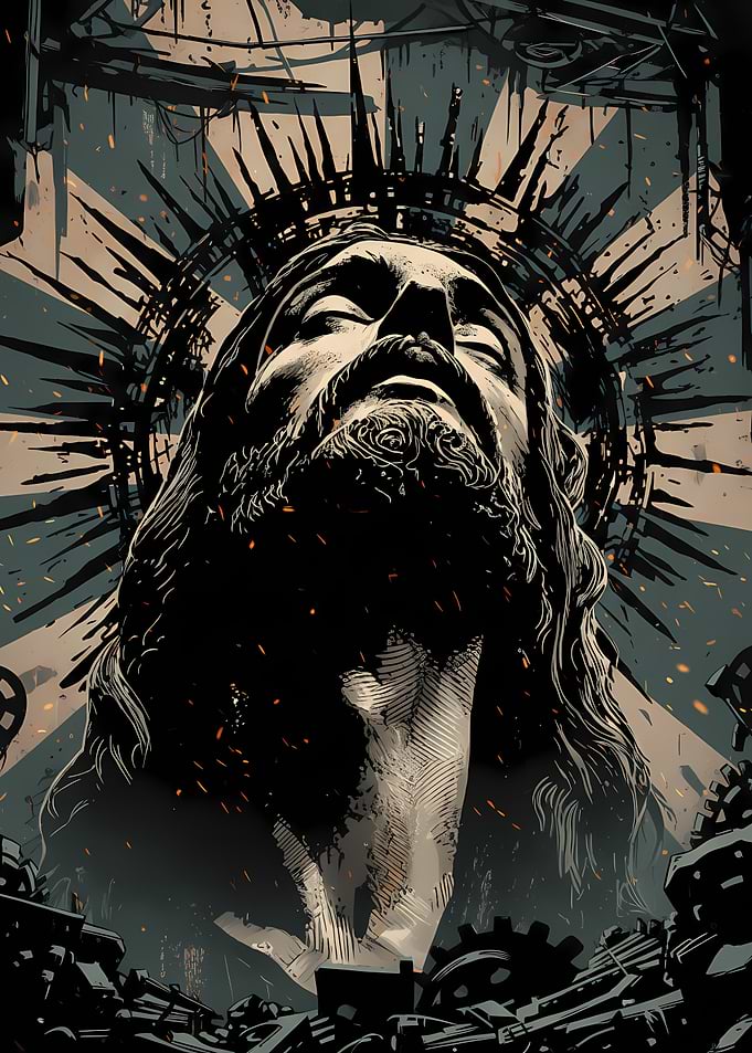 Mechanical Christ with Crown of Thorns