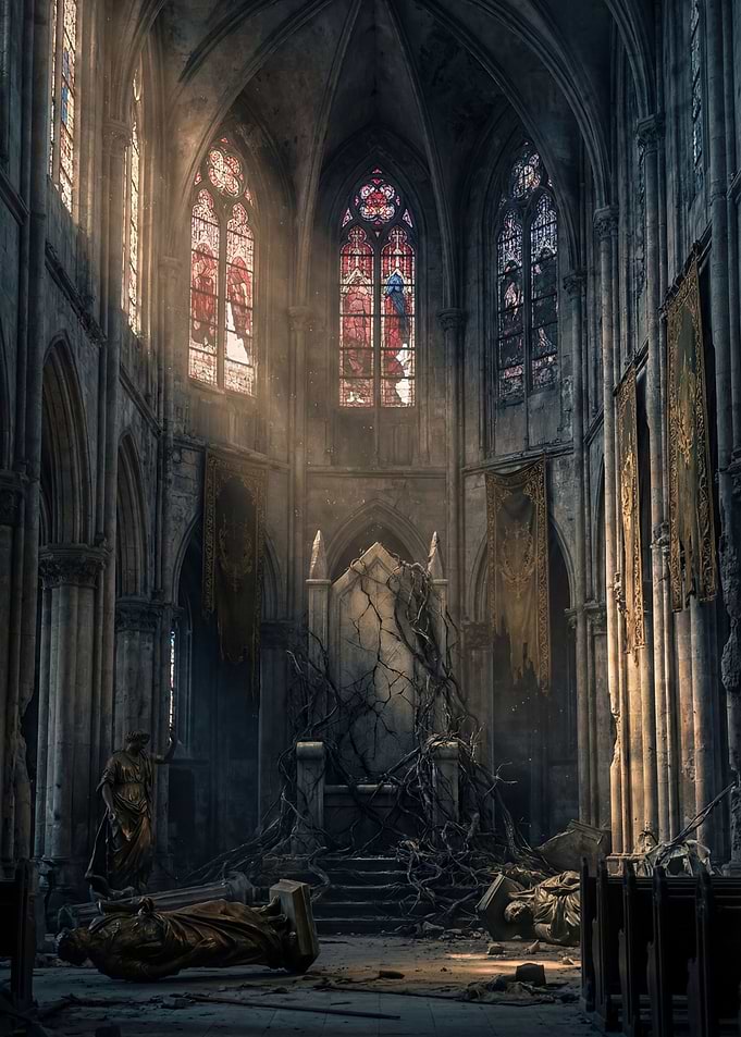 Abandoned Gothic Throne of Briars
