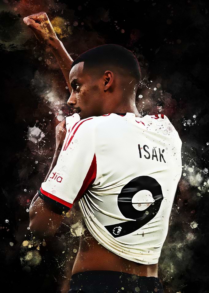 Alexander Isak Celebration Art
