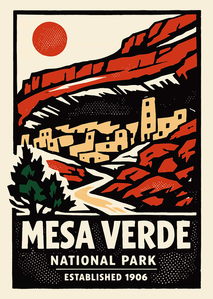 Mesa Verde National Park Vintage Poster