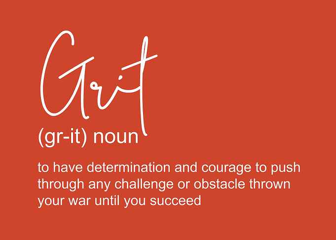 Grit Definition on Orange Background