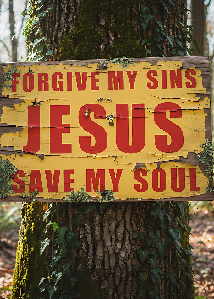 Jesus Sign on Tree