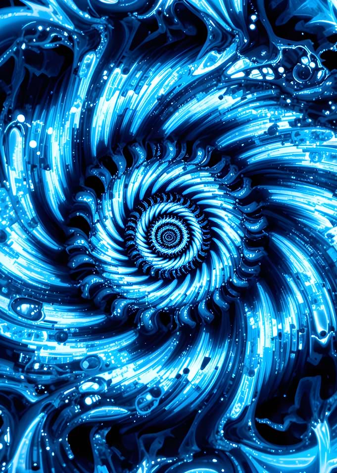 Blue Abstract Spiral