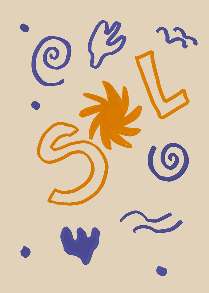 Abstract Shapes and 'SOL' Illustration