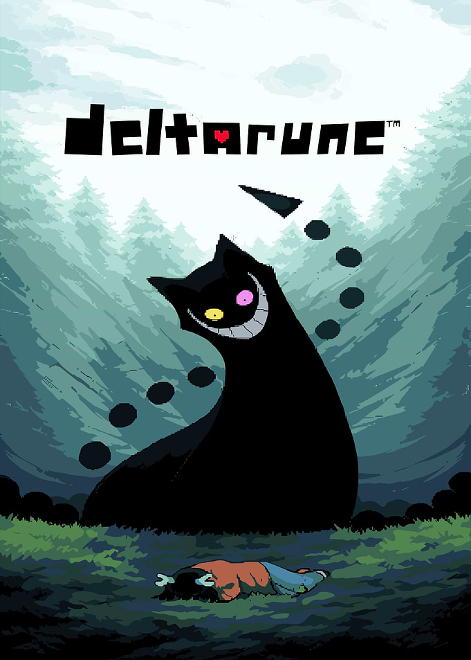 Deltarune Forest Scene