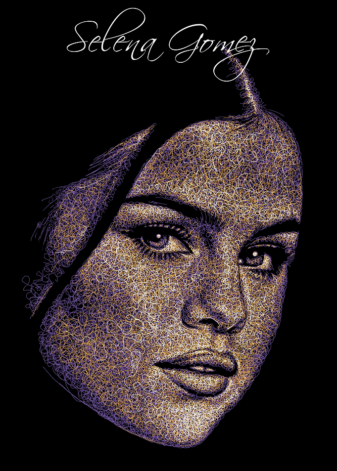 Selena Gomez Portrait - Digital Art