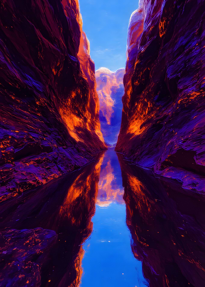 Vibrant Canyon Reflection