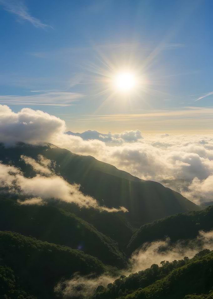 Mountain Peaks Above the Clouds