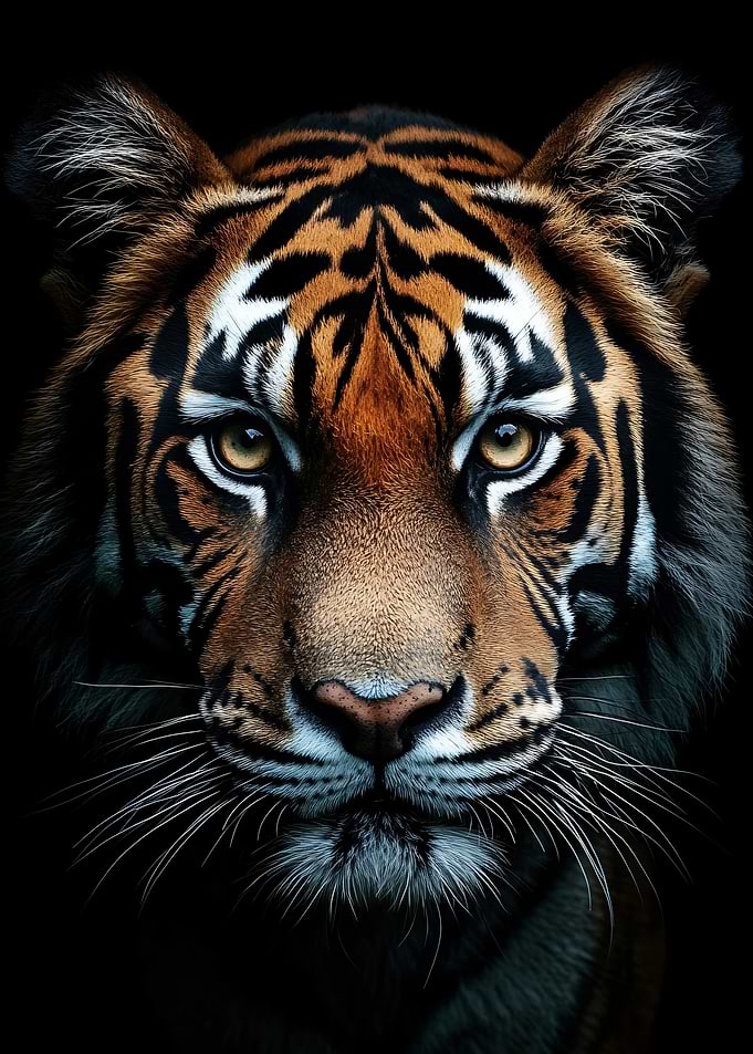 Tiger Portrait Close-Up