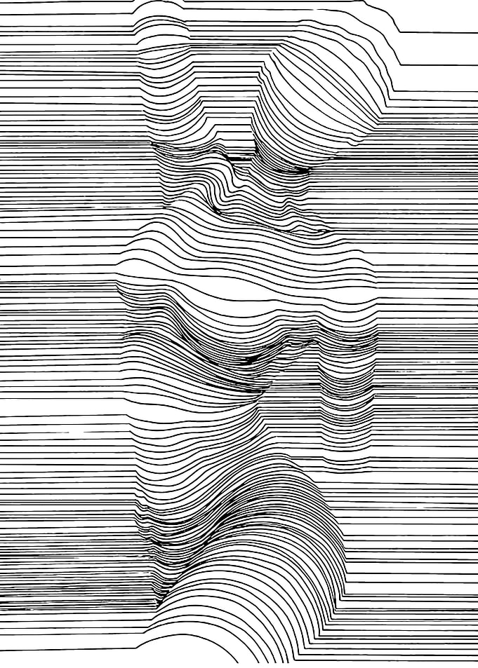 Abstract Line Art Female Figure