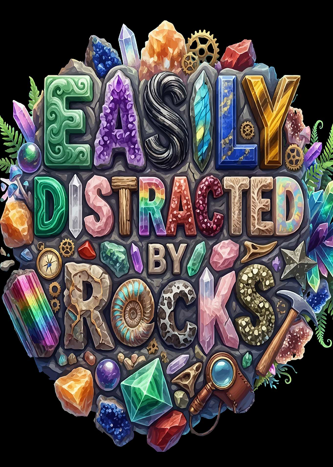 Easily Distracted by Rocks Geologist Art