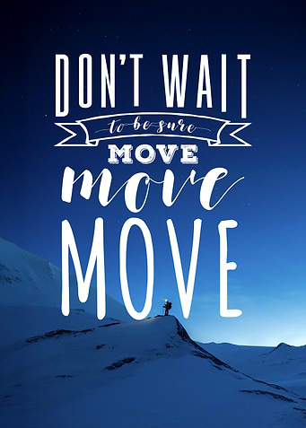 Mountain Landscape with Motivational Quote