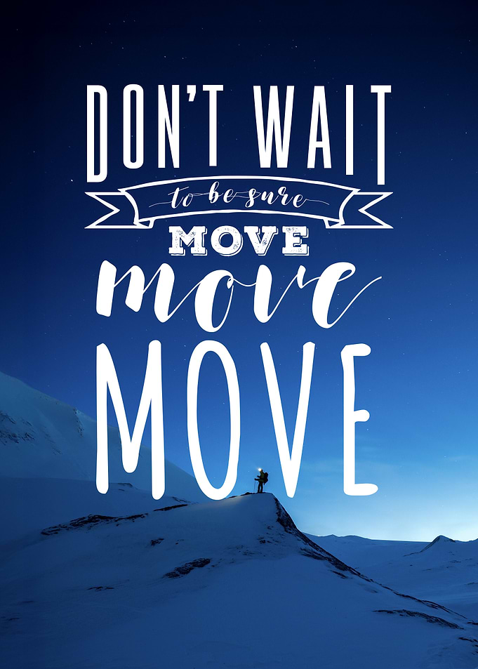 Mountain Landscape with Motivational Quote