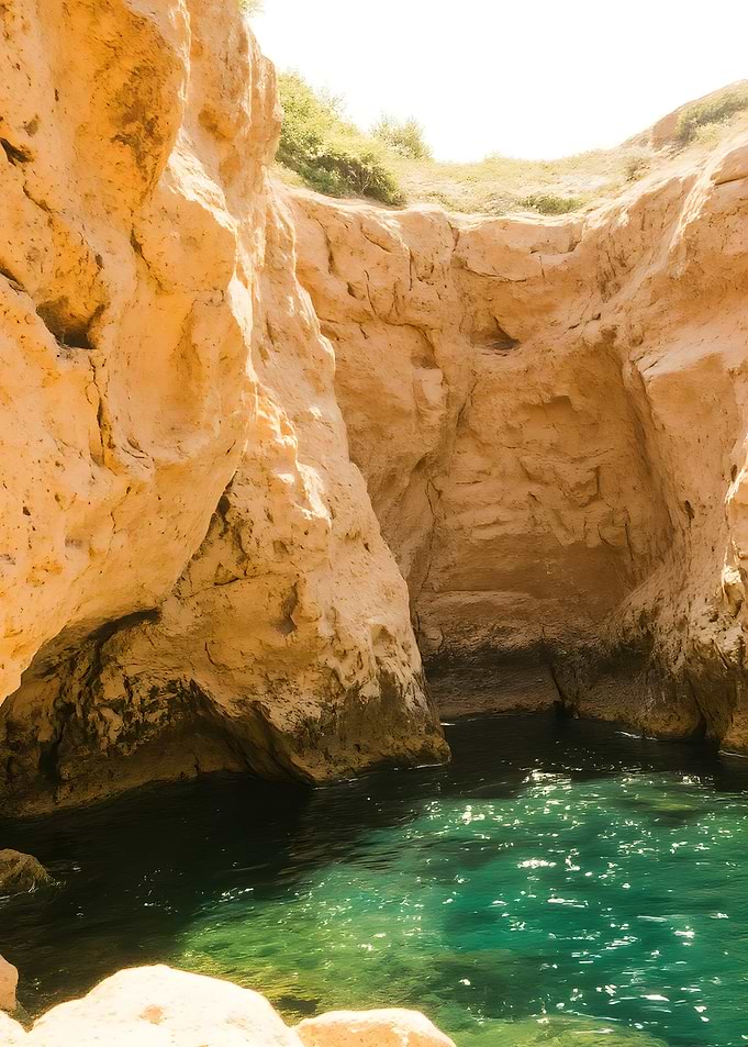 Coastal Cliff and Turquoise Water