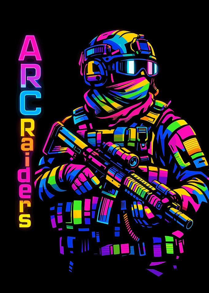 ARC Raiders Neon Soldier Illustration