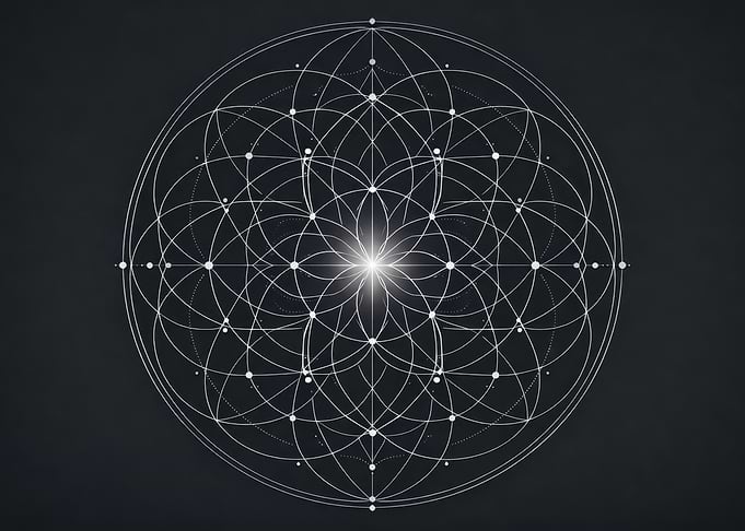 Geometric Circle Pattern with Central Light