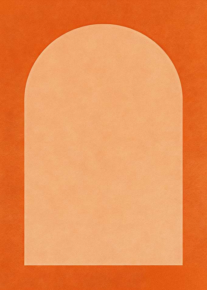 JAPANDI Arch Minimalist Terracotta Geometric Art