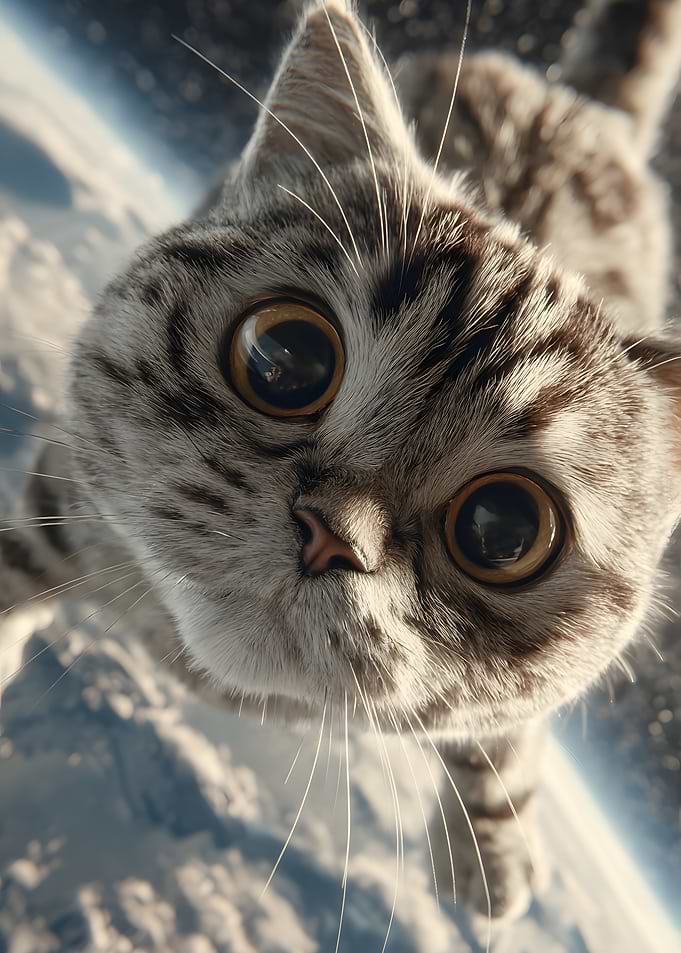 Cat in Space Close-Up