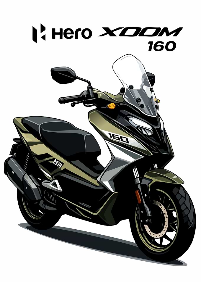 Hero Xoom 160 Scooter Illustration