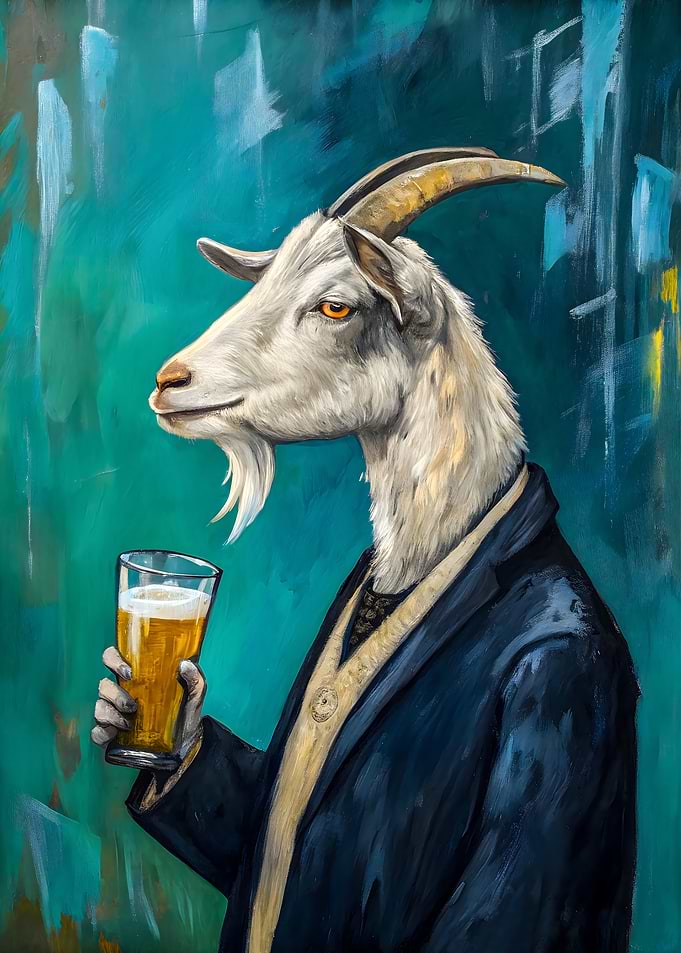 Goat Vibes Only: Suit, Beer, and Good Company