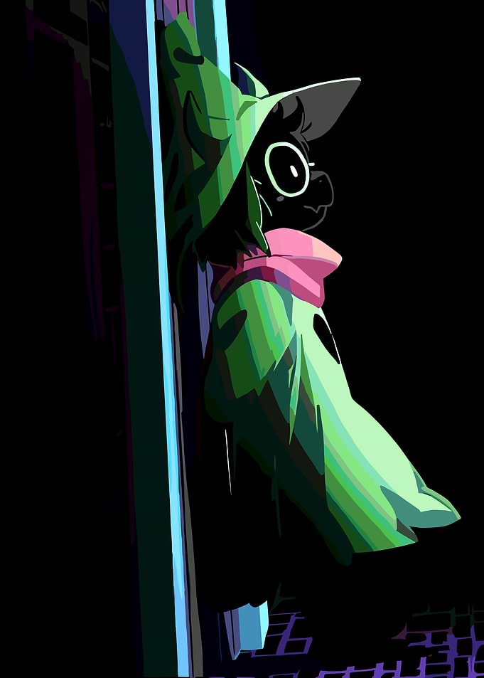 Ralsei from Deltarune in digital art