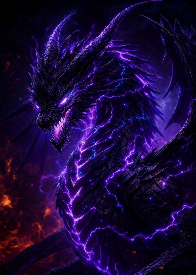 Electric Dragon Fantasy Art