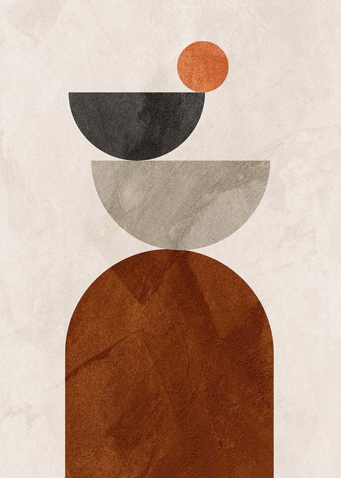 Abstract Geometric Shapes Art Print