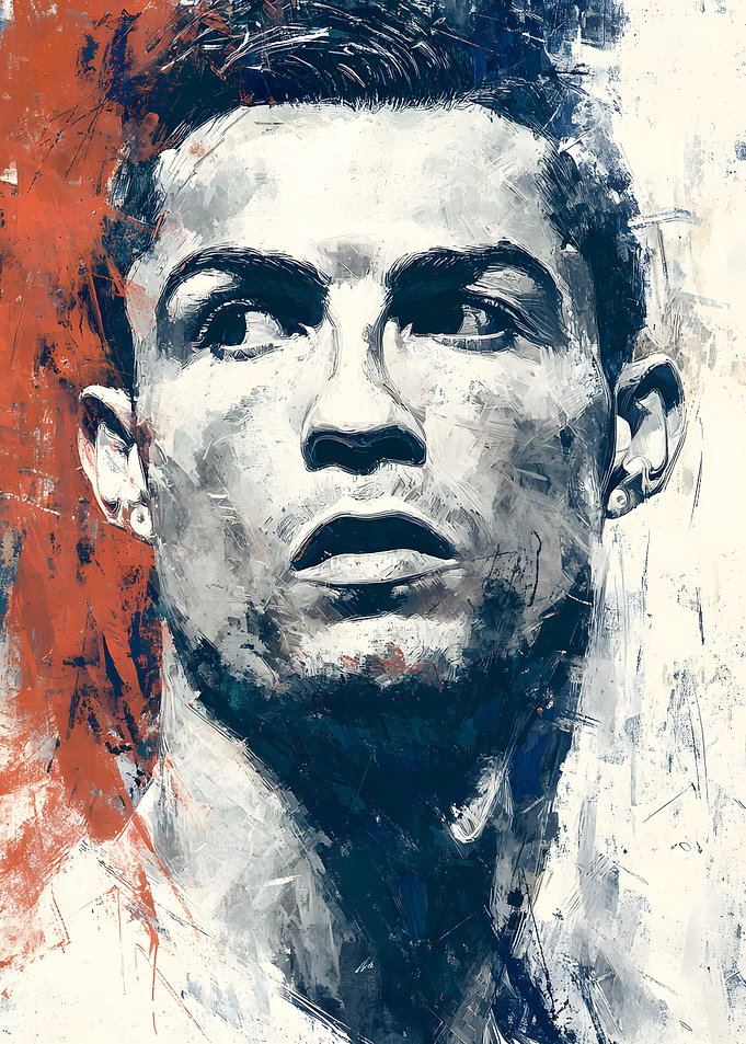 Cristiano Ronaldo Portrait Painting