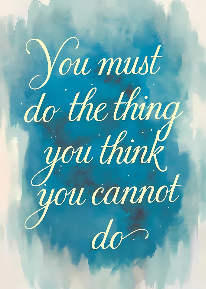 Inspirational Quote on Watercolor Background