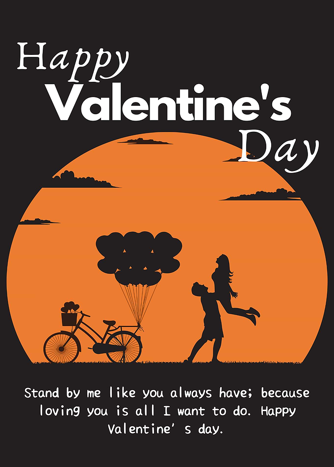 Happy Valentine's Day Silhouette