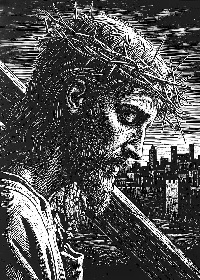 Jesus Christ carrying the cross