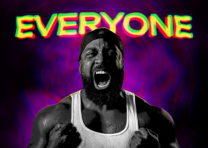 Glitch Intensity - Neon Fitness Art