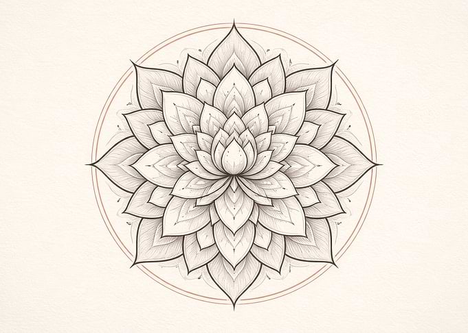 Lotus Flower Mandala Art