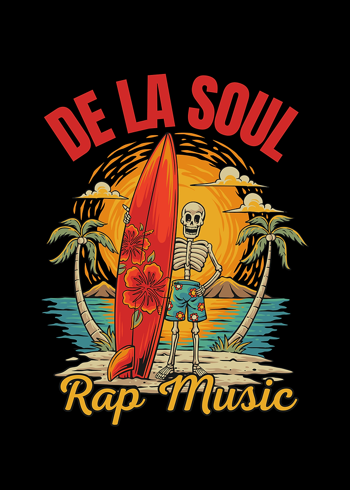 De La Soul Rap Music Beach Skeleton